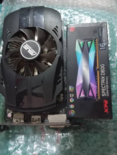ASUS GTX 1050Ti 4GB XPG 16GB RGB SINGLE 3000 WITH BOX