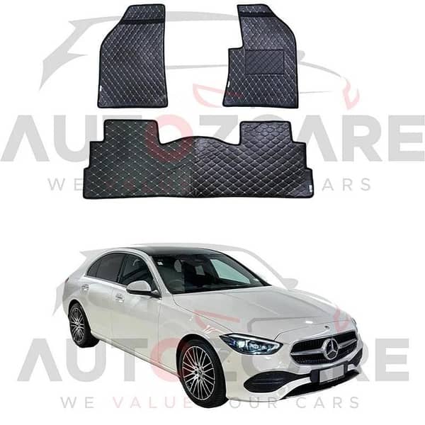 Mercedes C200 7D Floor Mat (Flat Style) 5PCS - Model 2022-2025