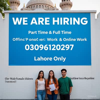 full time part time & office Base home base jobs available only Lahore