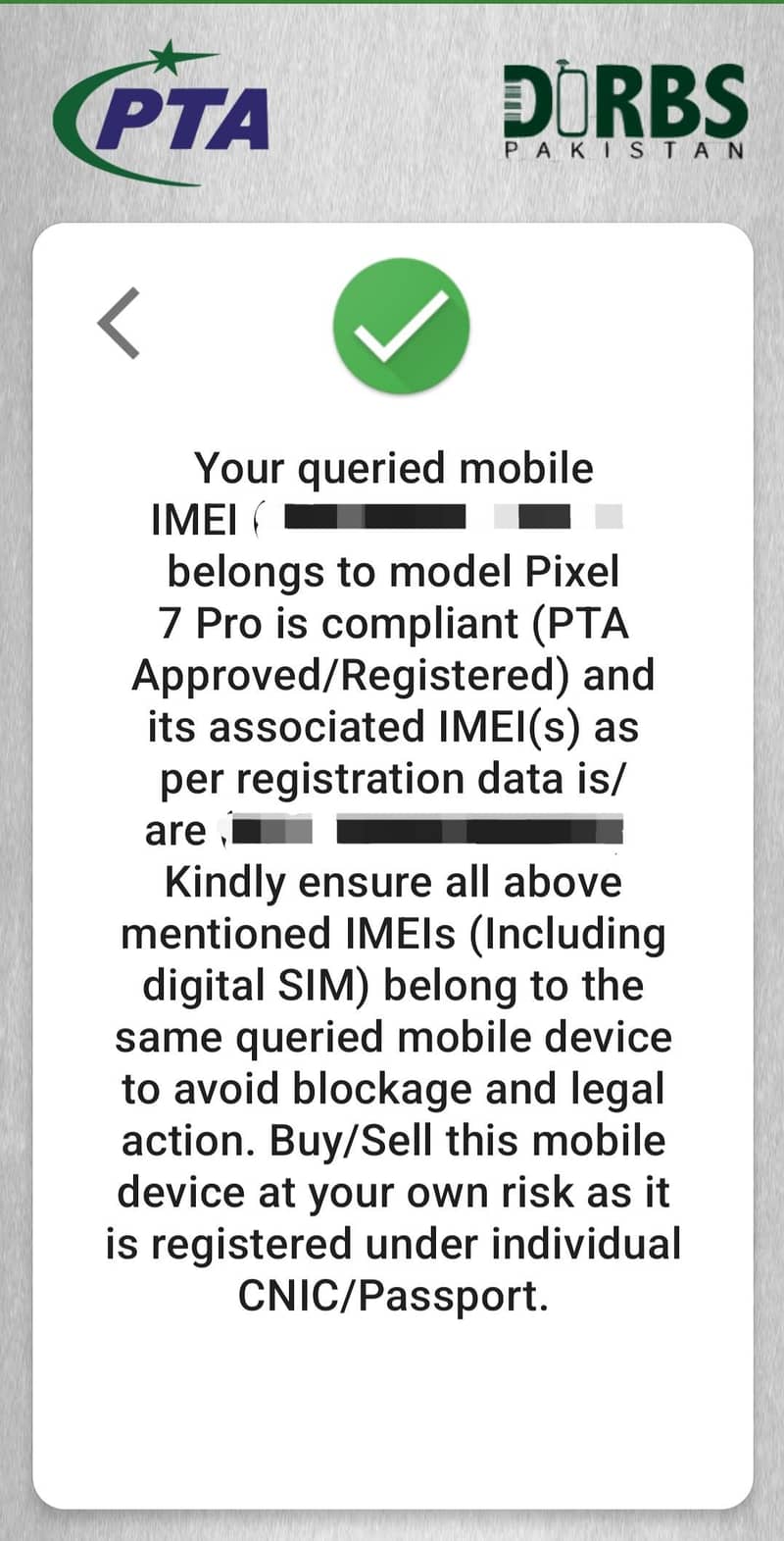 Google Pixel 7 Pro 8/128GB Official PTA Approved 2