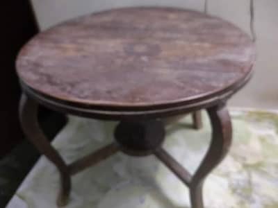SMALL PURE SHEESHAM WOOD ROUND COFFEE TABLE