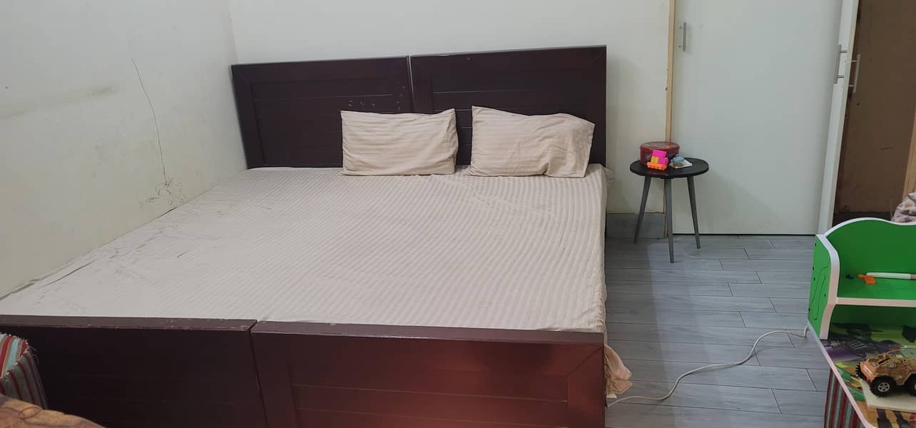 Solid wooden bed (single) 2