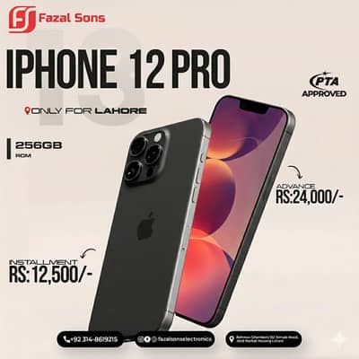 iPhone 12 Pro (256GB) PTA Approved Available On Easy Installment Plan