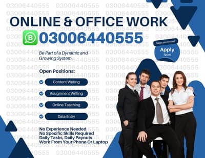 Online job/ part time/ home job /Assignments/Typing/Data entry/Ads