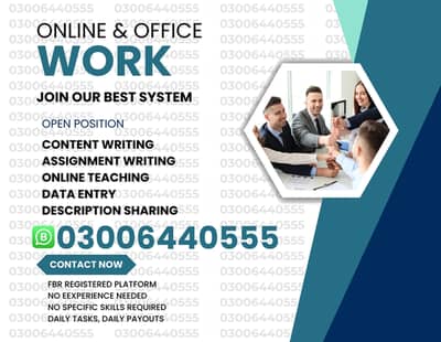 Part time/full time/Online/Assignments/Typing/Data entry/Student/Teac