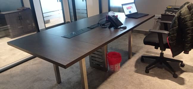 Premium Executive Office Table with Integrated Power & Data Hub