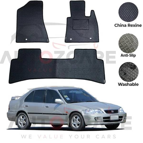 Honda City China Rexine Floor Mat 3PCS - Model 1998-2002
