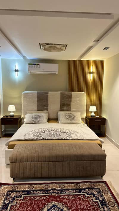 1 Bedroom VIP Full furnish flat per day available in Bahria town Lahore 0300 4561276