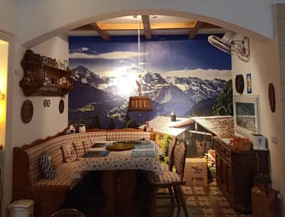 German Dining Table Corner (Bavarian Style) Walnut Wood