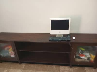 wooden used console table for sale (just needs polishing)