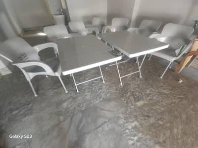 Chairs and Table Set of 8 (Fello Brand)