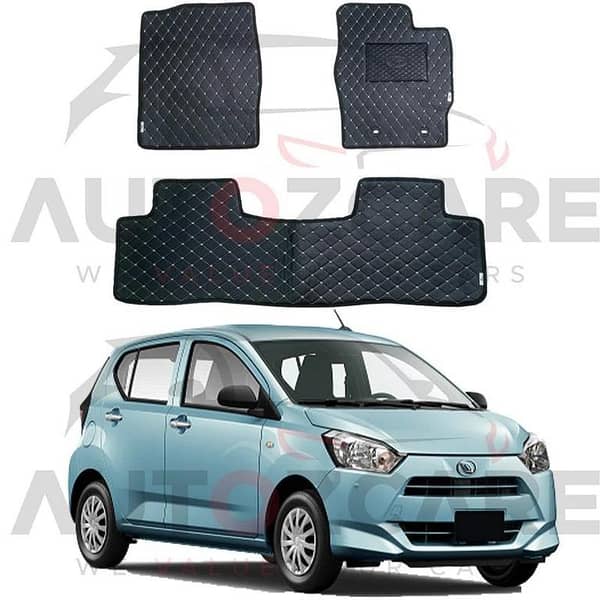 Daihatsu Mira 7D Floor Mat ( Flat Style ) 3PCS - Model 2018-2025