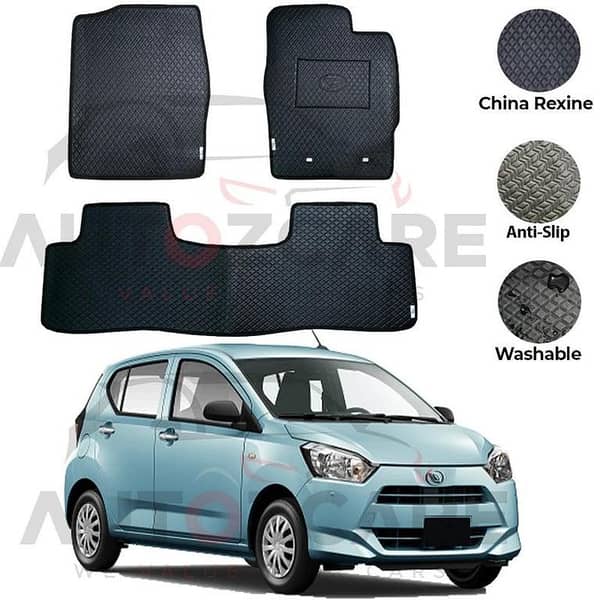 Daihatsu Mira China Rexine Floor Mat 3PCS - Model 2018-2025