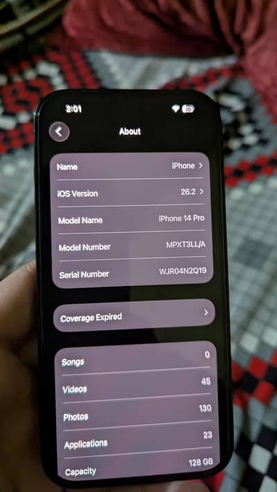 Iphone 14 pro jv lla with box 2 months used only