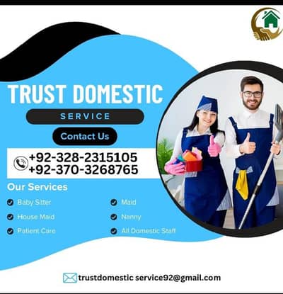 NANNY , CARE TAKER , COOK , PATIENT CARE ALL KIND OF DOMESTIC STAFF