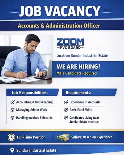 Job Vacancy – Accounts & Administration Officer