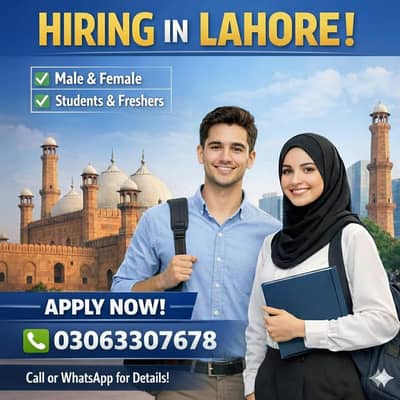 We are Hiring Male and Female 50 persons for office and online work