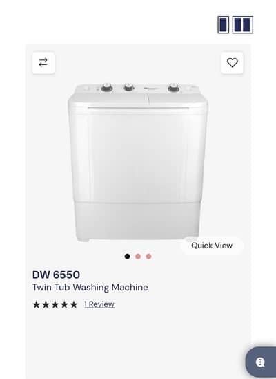 Dawlance Twin Tub Washing Machine 6550W | Brand New | Unused