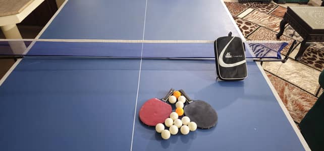 Table Tennis with net and racket