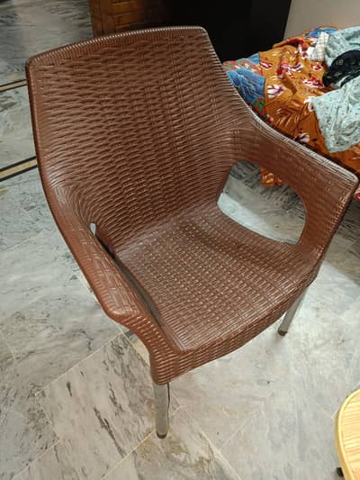 2 Plastic Chair + 1 Folding table