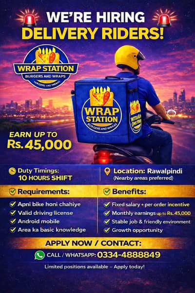 Delivery Riders Required || Rider Jobs || Urgent Hiring