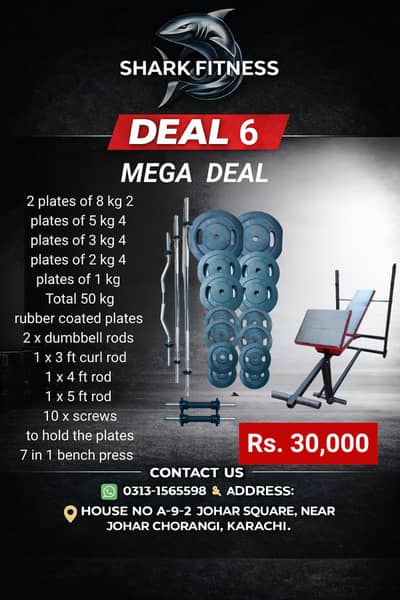 HOME GYM SETUP / WEIGHT PLATES / BENCH PRESS / CURL & STRAIGHT RODS