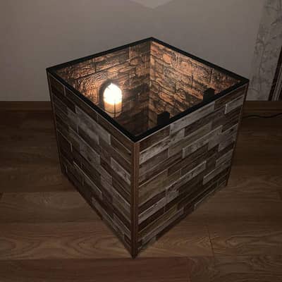 Infinity mirror coffee table.