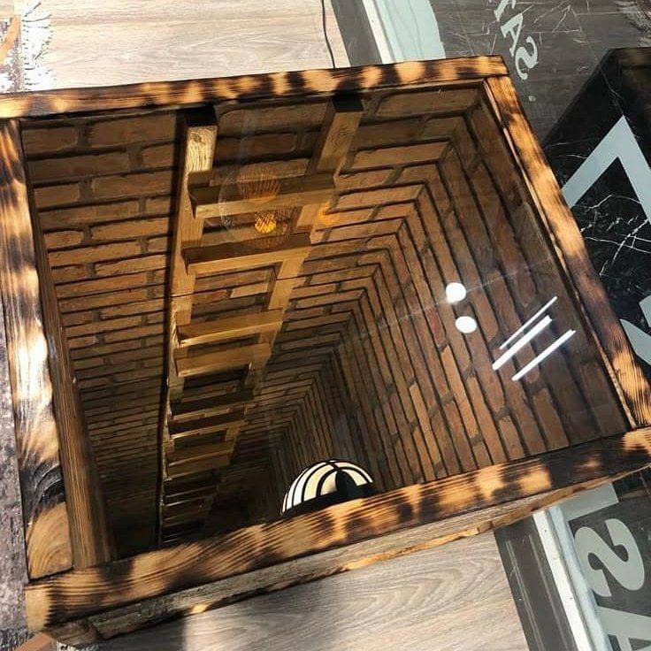 Infinity mirror coffee table. 1