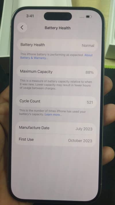 iphone 15pro with box PTA approve