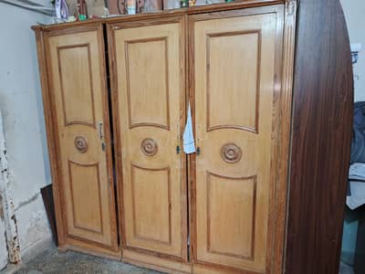 Full bed set urgent sale pure wood without mattress