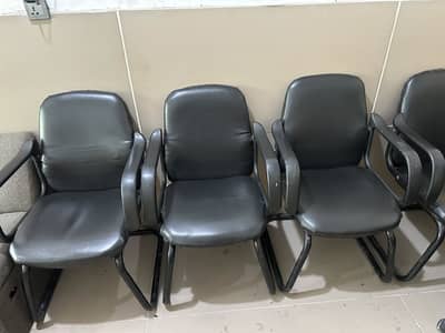 4 Pcs Visitors Chair | Black Colour | Good Condition