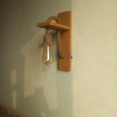 Wooden Wall Rustic Lamp three colours