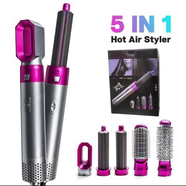 5-in-1 Hair Dryer Brush by Professional: Volumizer, Hot Air Brush, Scalp Massager, Curler, and Straightener for Women