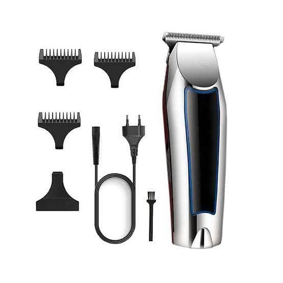 Daling DL-1047 Electric Rechargeable Hair and Beard Trimmer with 0.2mm Precision Cutting and 3 Clips Included