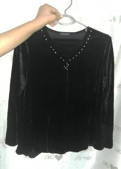 New black welwet Shirt