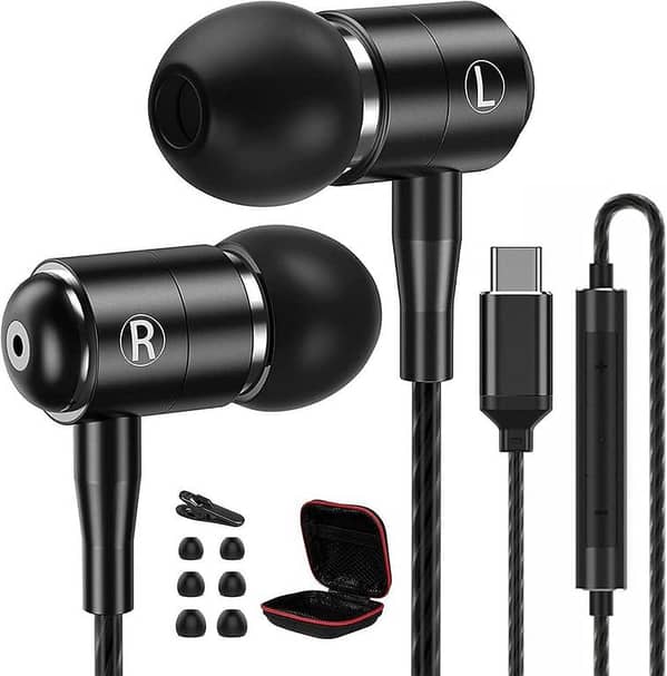 Mighty H-014 Original 100% USA Original STOCK High-Quality Type-C Stereo Earphones with HD Sound & Noise Reduction