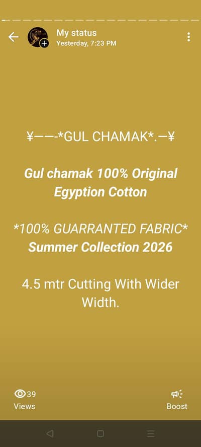 100% Original Egyptian Cotton