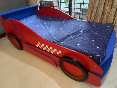 Kids Double Bed with Mattress and Cabinet