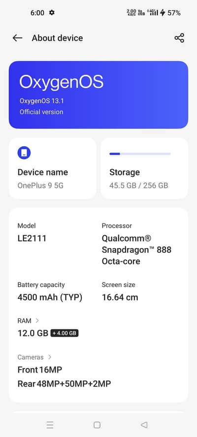 oneplus 9 5g 12gp 256 gd condition 10 10 change for mobile