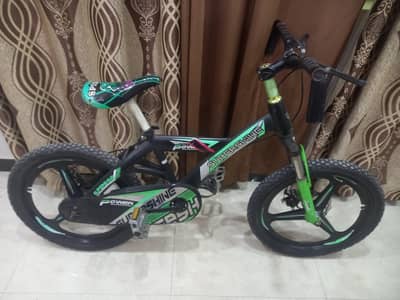 Back and green combo cycle with hydraulic brakes best for daily use