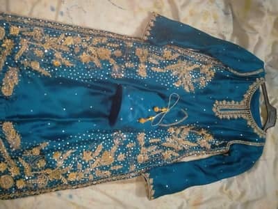 Fancy wedding Tissue silk dress with potli