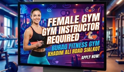 female gym instructor required in Sialkot