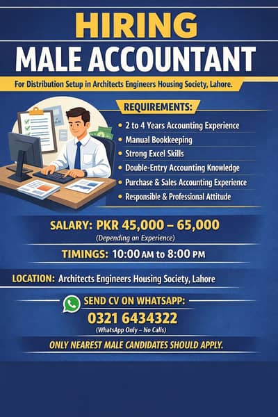 Accountant | Male Jobs | Bookkeeping Expert | Staff