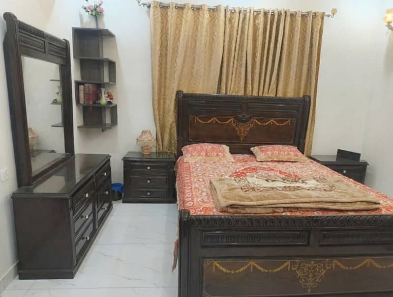Solid Wood Double Bed & Full Set 0