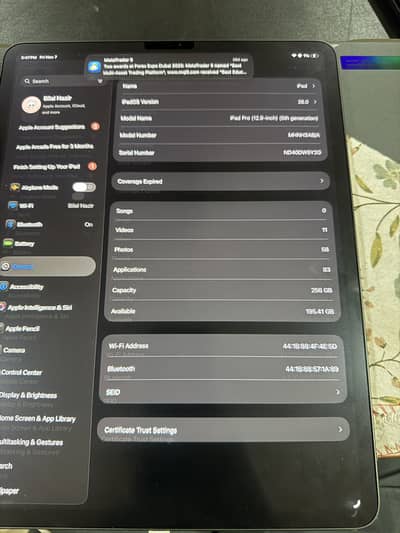 I pad pro 12.9” 5th generation + Apple Pencil 2 + Baseus keyboard
