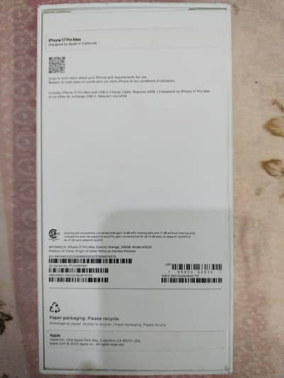 iPhone 17 Pro Max 256GB - Orange - Just Box Open (Not Active)