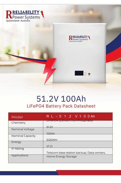 51.2V 100Ah LiFePO4 Lithium Battery, UPS, Home Energy Storage