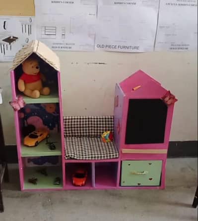 "3-in-1 Kids Activity Station: Bench, Toy Storage & Chalkboard"