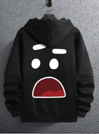 1 PC Men's Smile Polyester Fleece Front and back printed Hoodie