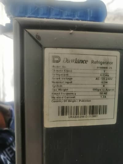 Dawlance Refrigerator Model  9188WBLBS 15 Cubic Feet